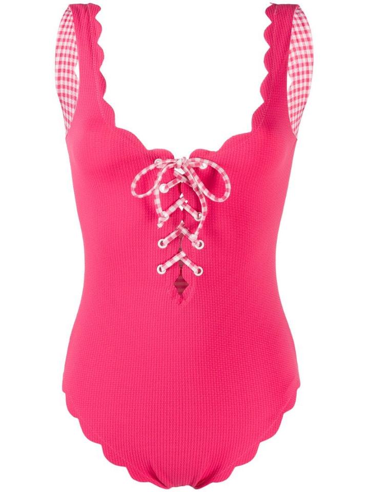 Marysia Lace-up One-piece Swimsuit - Pink