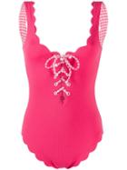 Marysia Lace-up One-piece Swimsuit - Pink