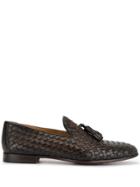Magnanni Woven Tassel Loafers - Brown