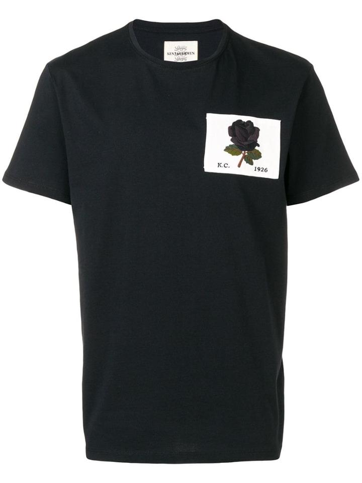 Kent & Curwen Printed Rose T-shirt - Black