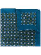 Canali Floral Pocket Handkerchief, Men's, Blue, Silk