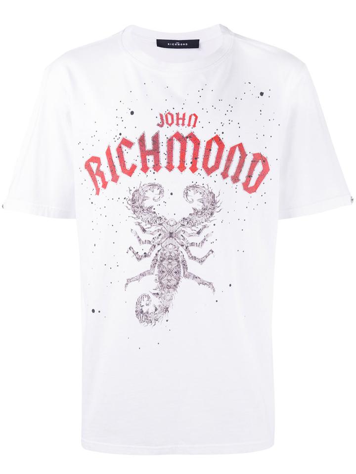John Richmond - Scorpion Print T-shirt - Men - Cotton - S, White, Cotton
