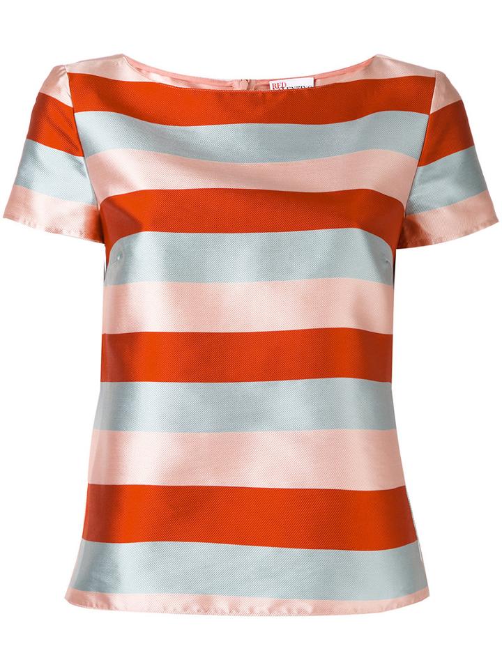 Red Valentino - Striped Top - Women - Silk/polyester - 42, Silk/polyester