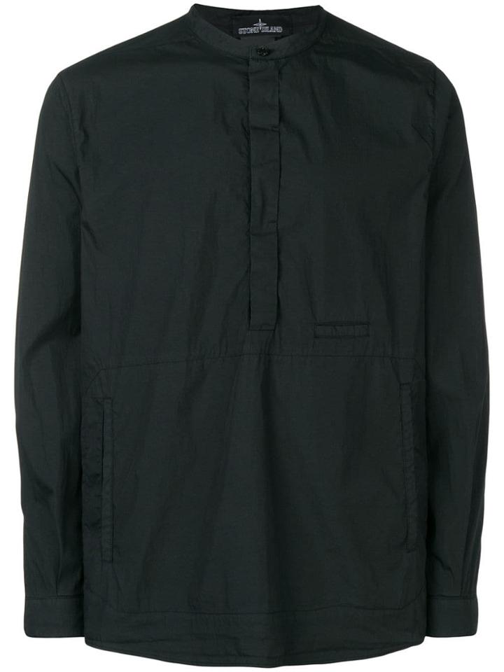 Stone Island Shadow Project Mandarin Collar Tunic Top - Black