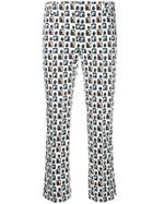 Incotex Patterned Cropped Trousers - White