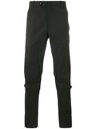 Alexander Mcqueen Strap Detail Trousers, Men's, Size: 46, Black, Cotton/acetate/viscose