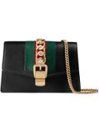 Gucci Sylvie Leather Mini Chain Bag - Black