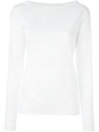Eleventy Boat Neck T-shirt, Women's, Size: Small, White, Cotton