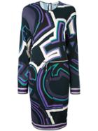 Emilio Pucci Abstract Print Longsleeved Dress