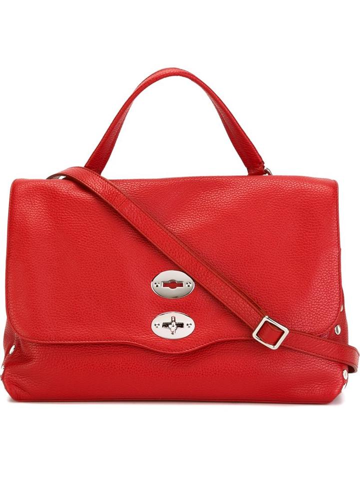 Zanellato Medium Postina Satchel, Women's, Red, Calf Leather