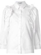 Simone Rocha Frill Trim Shirt, Women's, Size: 14, White, Cotton