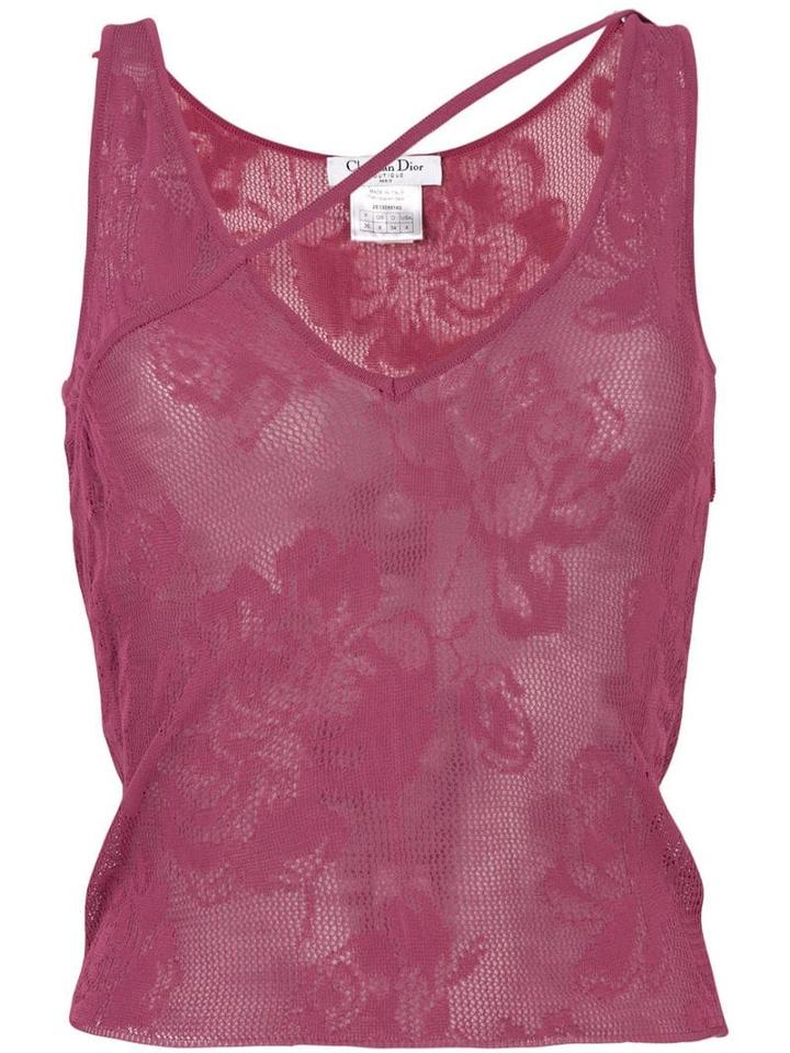 Christian Dior Pre-owned Asymmetric Knitted Vest - Pink