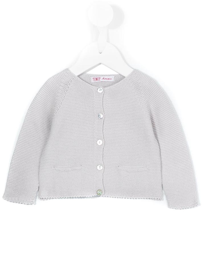 Amaia - Alpinia Cardigan - Kids - Cotton - 24 Mth, Toddler Girl's, Grey