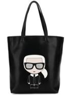 Karl Lagerfeld Logo Print Tote - Black