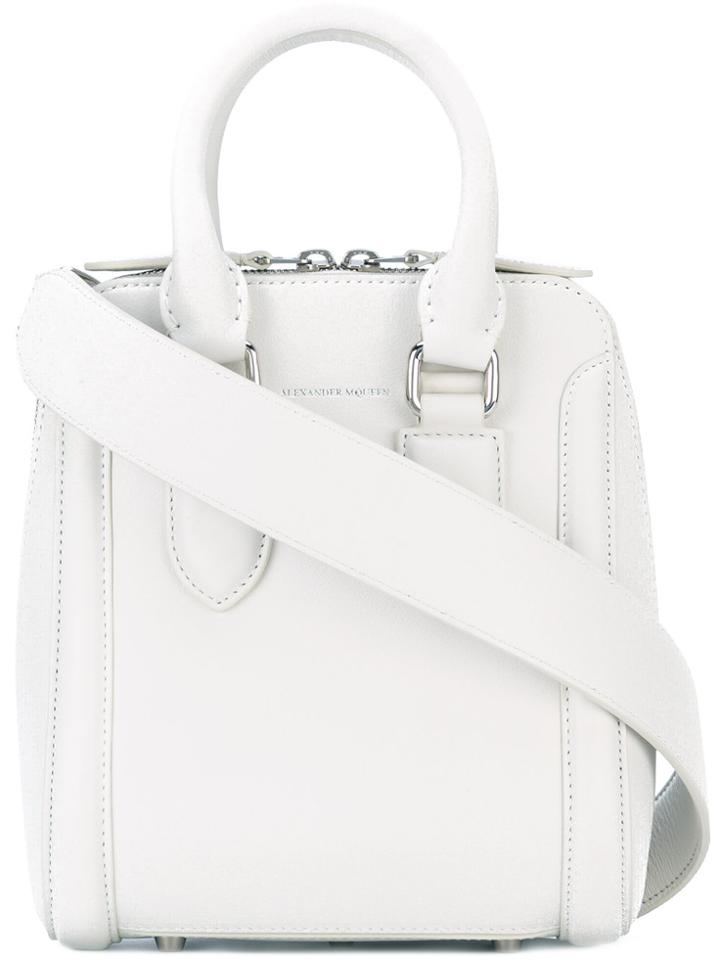 Alexander Mcqueen Mini Heroine Tote - White