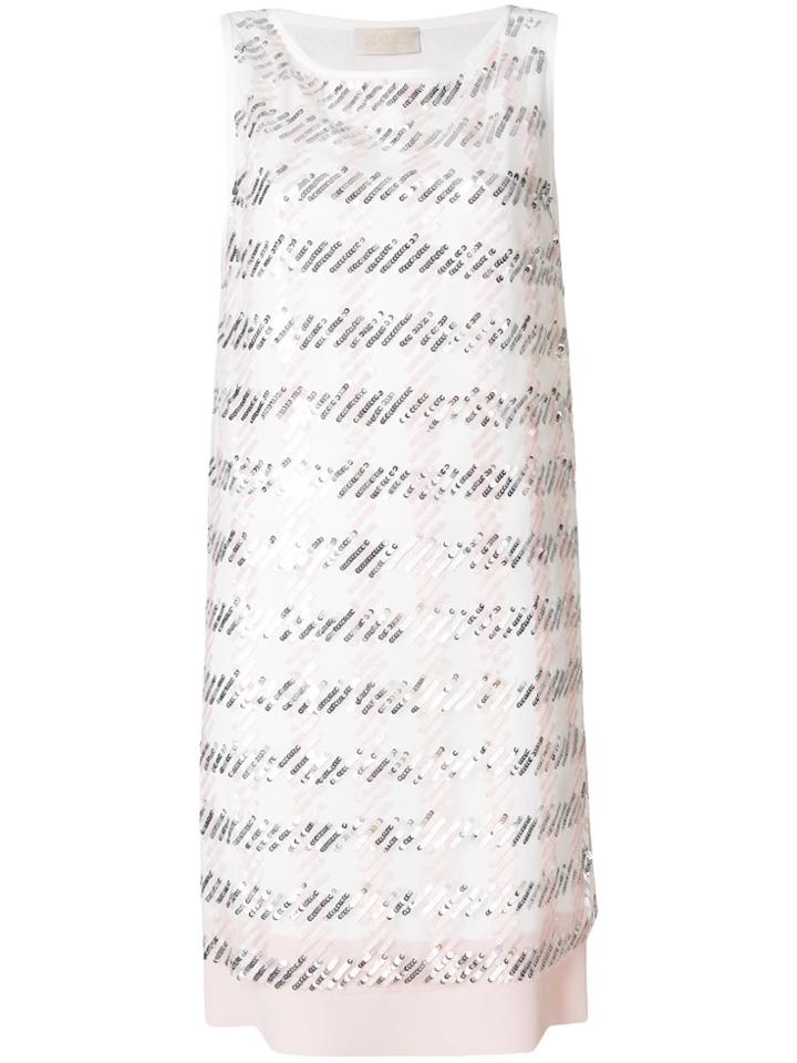 Mantu Sequin Short Dress - White