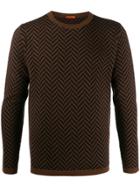 Barena Geometric Sweater - Brown