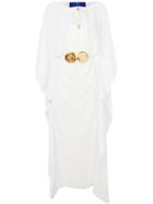 Elena Makri Buckle Accent Tunic Dress - White