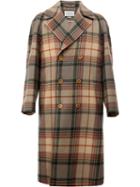 Gucci Checked Bear Detail Coat, Size: 50, Polyamide/polyester/cupro/mohair