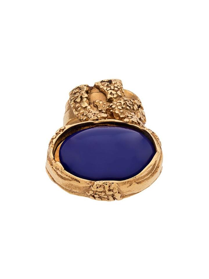 Saint Laurent Engraved Oval Ring - 8045