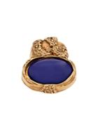 Saint Laurent Engraved Oval Ring - 8045