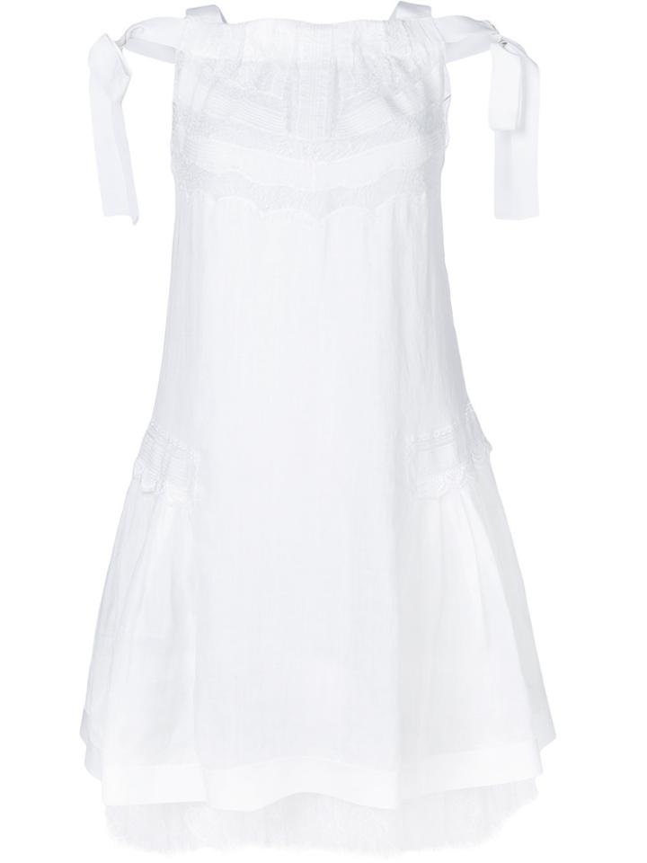 Ermanno Scervino Lace Detail Layered Dress - White