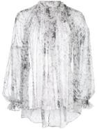 Adam Lippes Pintuck Bow Blouse - White