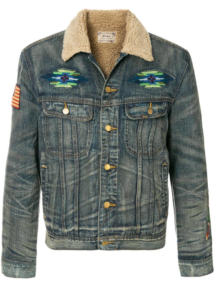 Polo Ralph Lauren Embroidered Denim Jacket - Blue