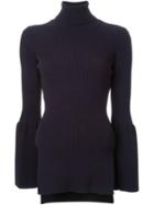 Scanlan Theodore Crepe Knit Flared Sleeve Sweater