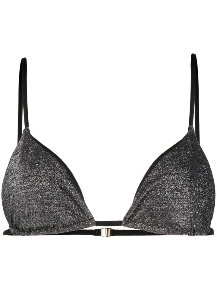 Mc2 Saint Barth Glitter Bikini Top - Black