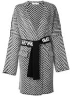 Golden Goose Deluxe Brand Chevron Belted Wrap Coat - Blue