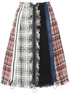 Sonia Rykiel Patchwork Tweed Zip Skirt - Multicolour