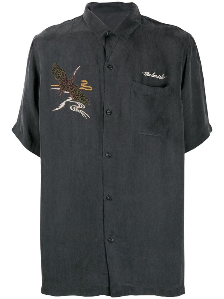 Maharishi Embroidered Short-sleeve Shirt - Grey