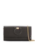 Salvatore Ferragamo Gancini Clutch Bag - Brown