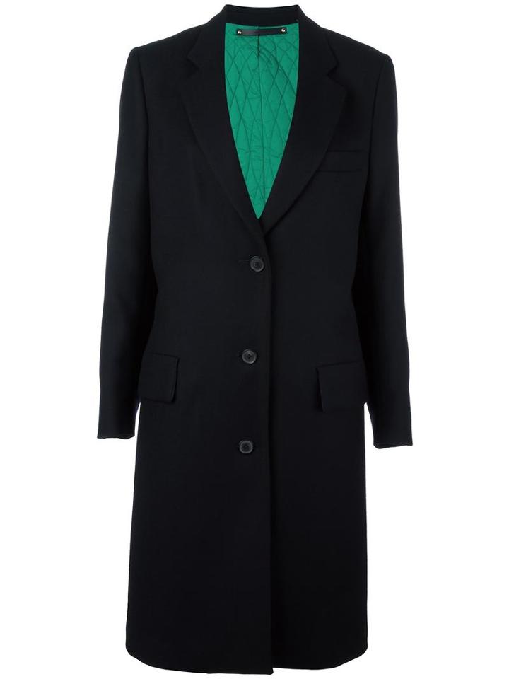 Paul Smith Single Breasted Coat, Women's, Size: 42, Blue, Wool/nylon/polyester/polypropylene