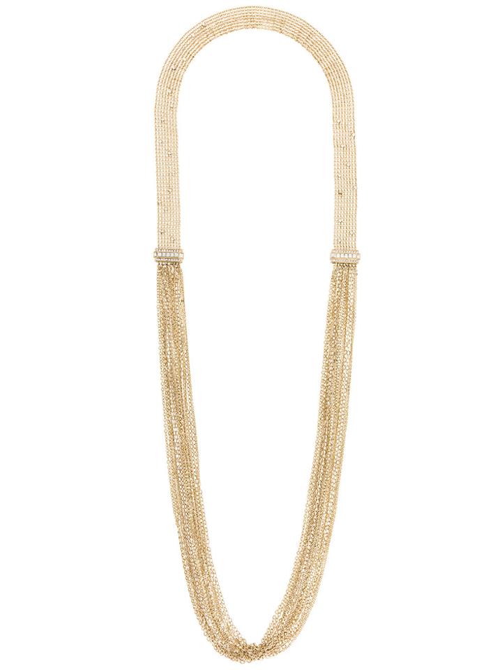 Lanvin Long Chain And Fringe Necklace - Metallic