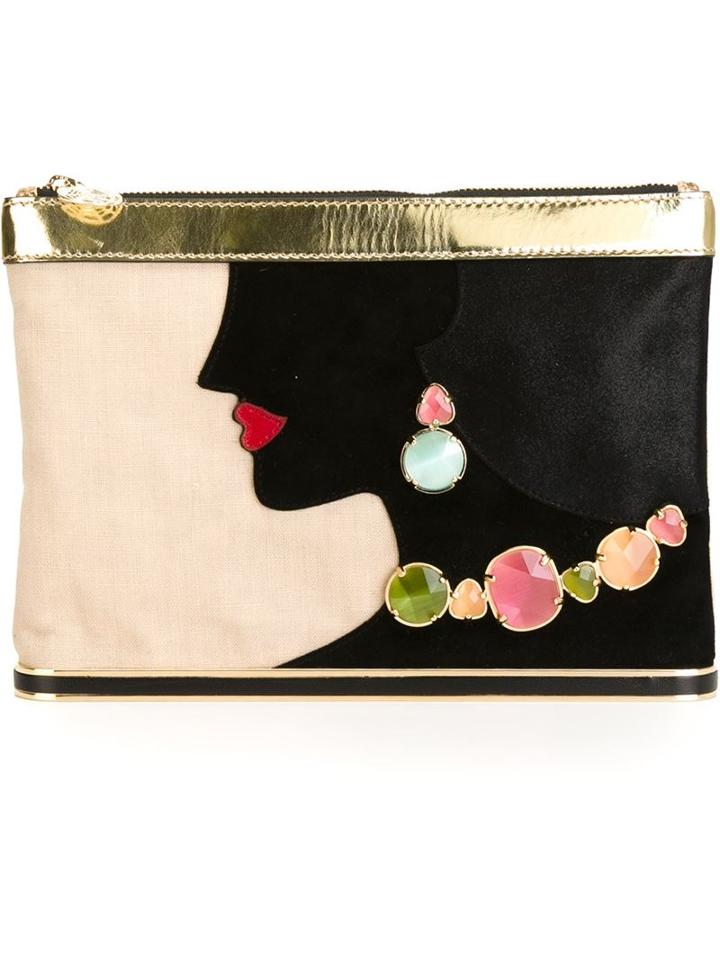 Charlotte Olympia Embellished Profile Clutch