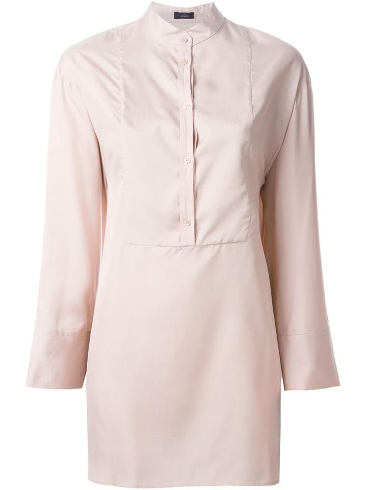 Joseph Bib Detail Shirt, Women's, Size: 38, Pink/purple, Silk