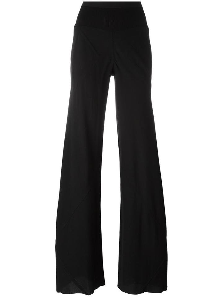 Rick Owens Bias Palazzo Pants, Women's, Size: 42, Black, Viscose/cotton/nylon