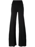 Rick Owens Bias Palazzo Pants, Women's, Size: 42, Black, Viscose/cotton/nylon