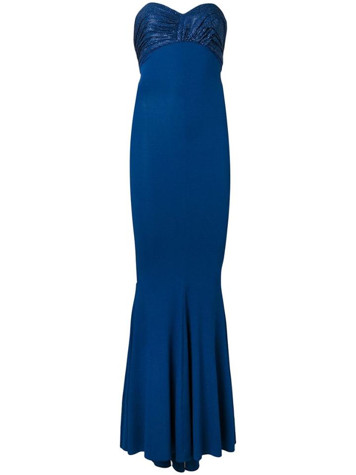 Alexandre Vauthier Fitted Strapless Gown - Blue