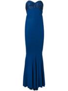 Alexandre Vauthier Fitted Strapless Gown - Blue