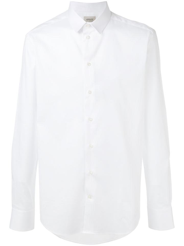 Armani Collezioni - Classic Button-up Shirt - Men - Cotton/spandex/elastane - 42, White, Cotton/spandex/elastane