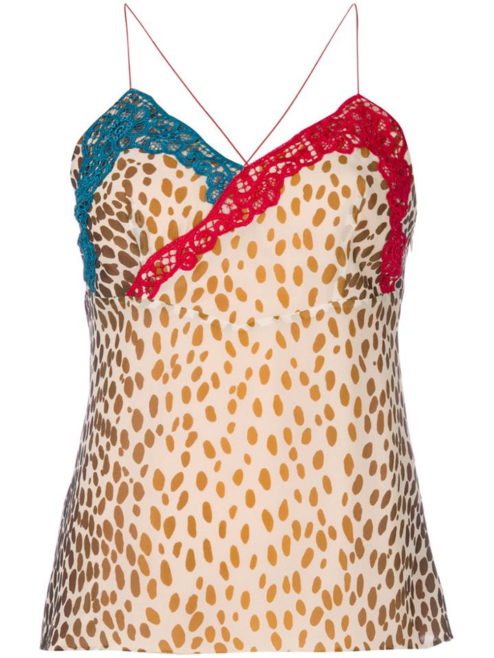 Marco De Vincenzo Leopard Lace Top - Nude & Neutrals