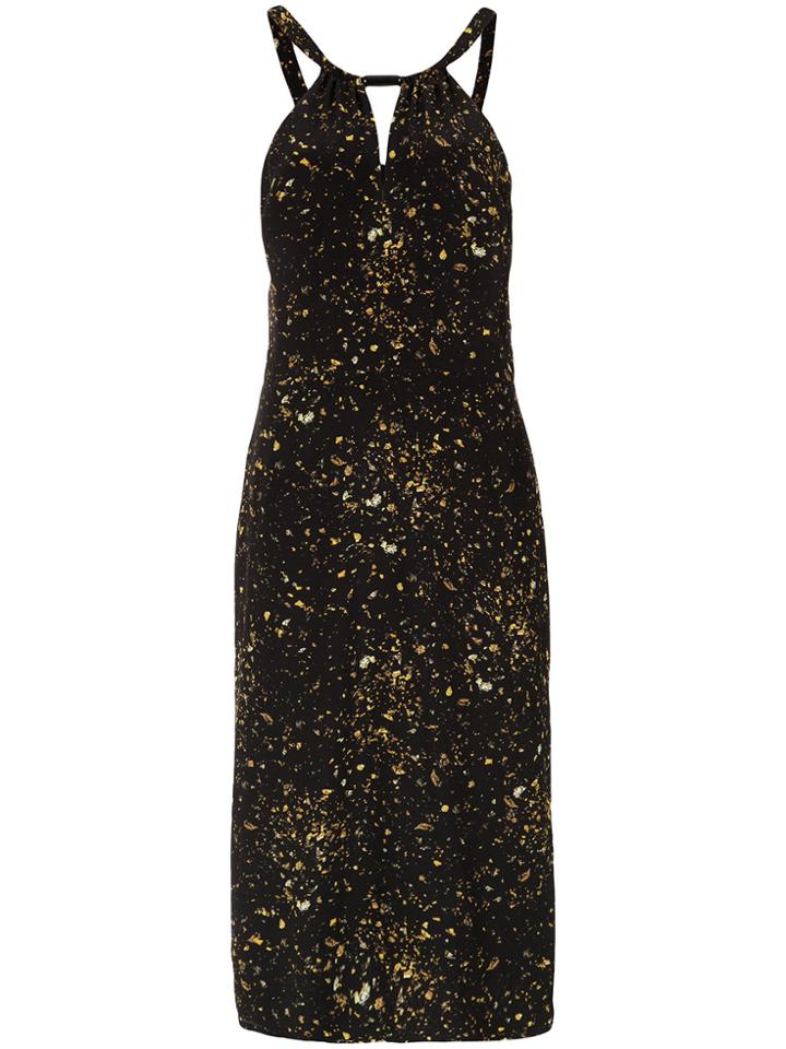 Andrea Marques Printed Midi Dress - Black