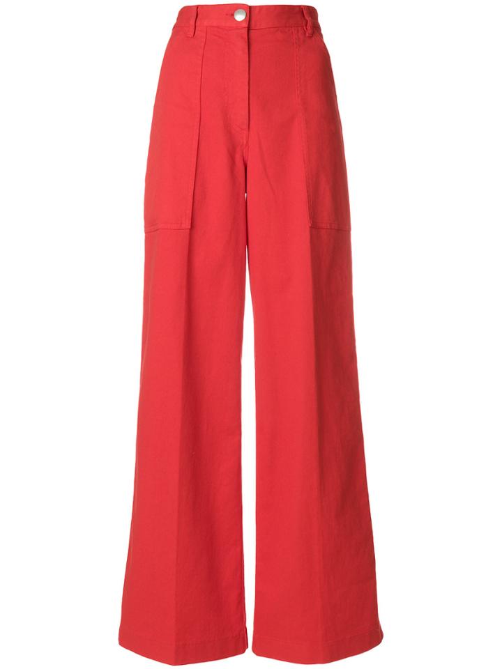 Barena Wide Leg Trousers - Red