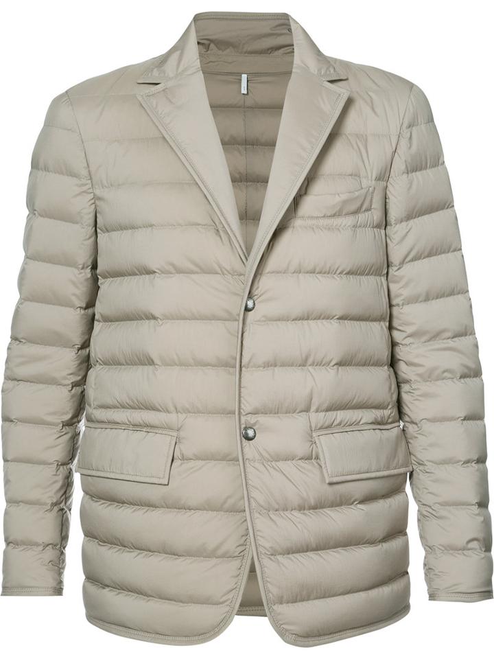 Moncler - Padded Blazer Jacket - Men - Nylon/polyamide/feather/goose Down - 1, Nude/neutrals, Nylon/polyamide/feather/goose Down