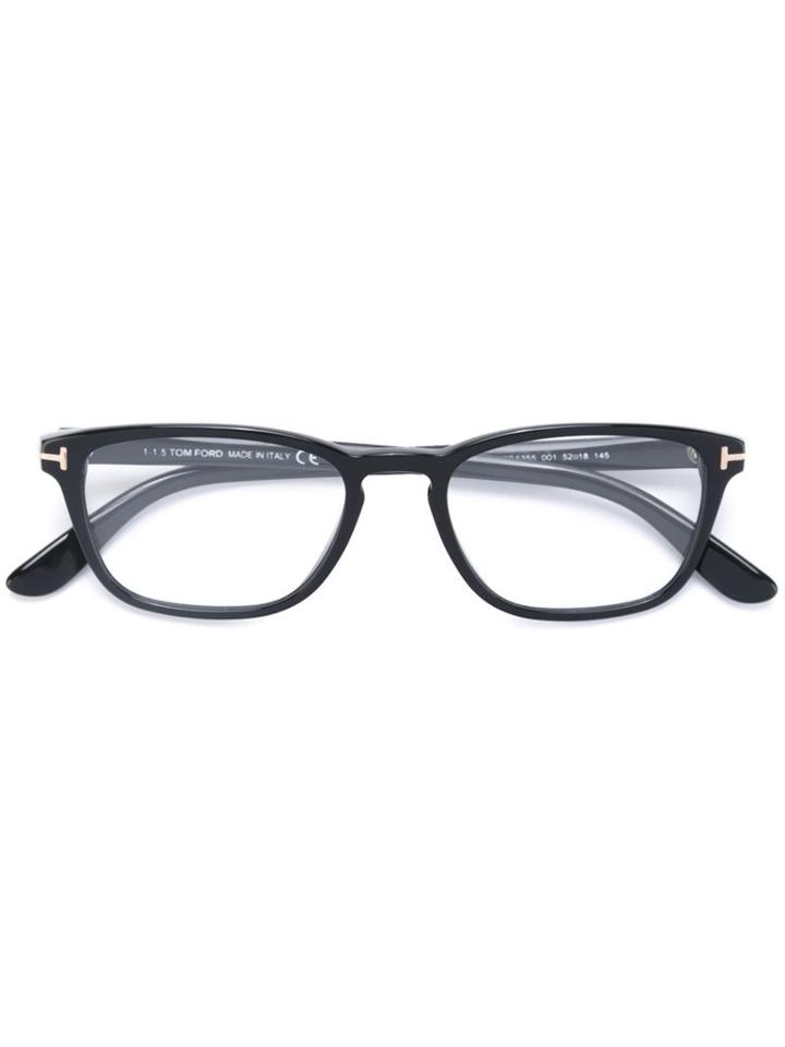 Tom Ford Eyewear - Rectangular Frame Glassses - Unisex - Acetate - One Size, Black, Acetate