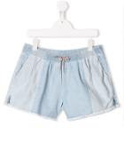 Chloé Kids Teen Frayed Denim Shorts - Blue