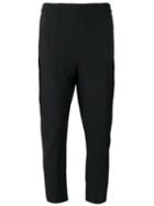 Ann Demeulemeester Raw Hem Cropped Trousers, Women's, Size: 36, Black, Virgin Wool/cotton/rayon